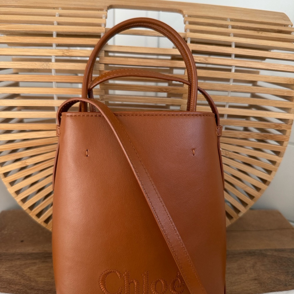 Chloe micro sense bag in caramel - Picture 3 of 15